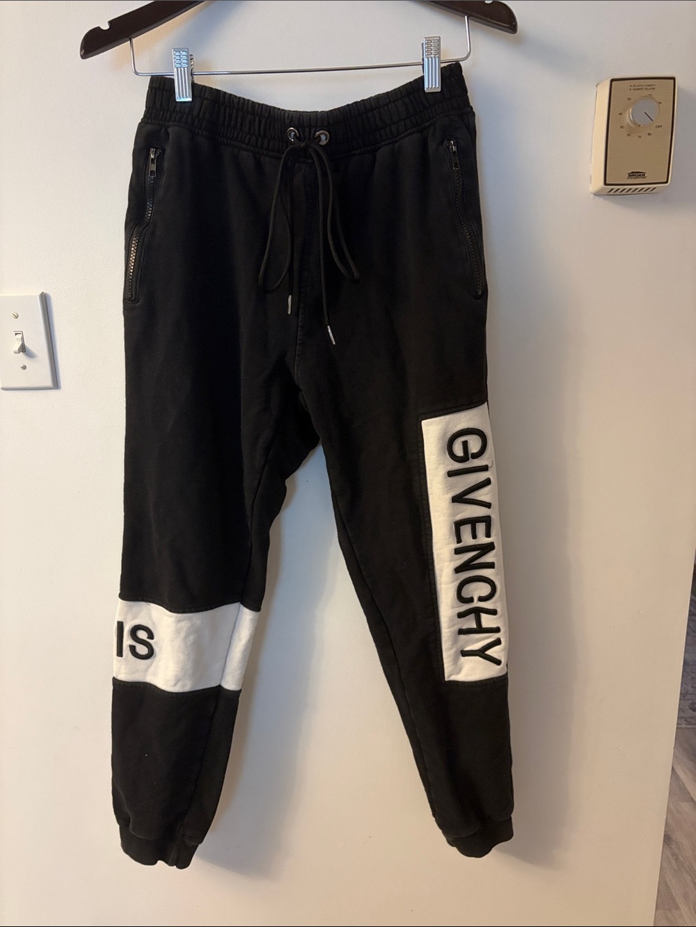 Black & White Logo-Panel Jumpsuit Pants